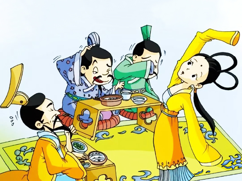 樂(lè)不思蜀的故事插畫